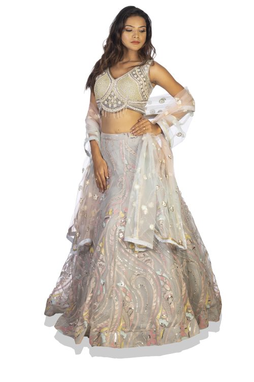 Full Heavy Multicolour Sequence Lehenga
